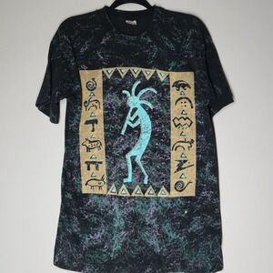 VTG 90s Art Unlimited Von Rautenkranz San Antonio Tribal AOP T-Shirt Size Large